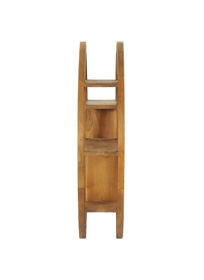 vidaxl - vidaXL Yin Yang Wall Shelf 80x17.5x80 cm Solid Teak Wood - Image 1