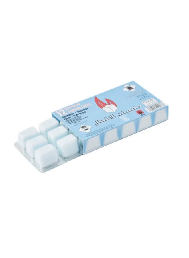 Salim مكعبات إضاءة للشواء من فير، ١٢ قطعة، أزرق، ١٩ سنتيمتر - Image 2