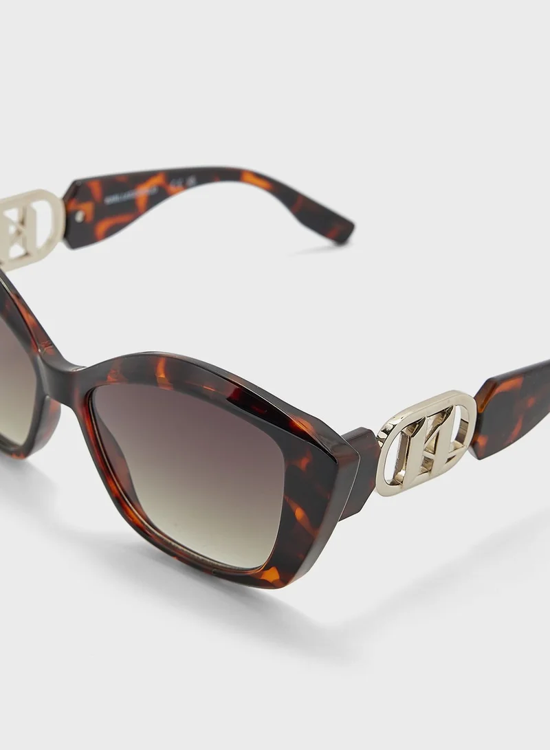 Karl Lagerfeld Modified Rectangle Shape Sunglasses