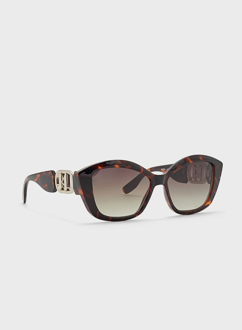 Karl Lagerfeld Modified Rectangle Shape Sunglasses
