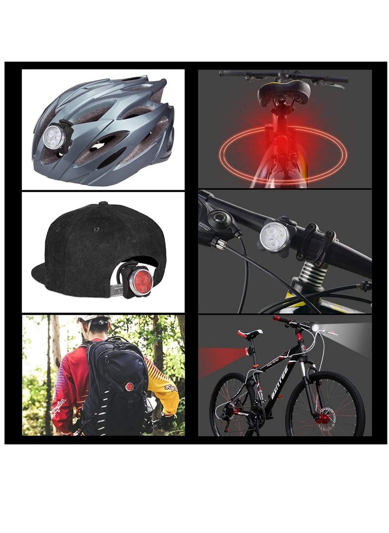 Excefore - USB Bike Light Set, Rechargeable Battery Super Bright Bicycle Light, Bike Lights Front and Back, Waterproof Rear Combinations LED Bicycle Lights Perfect for Bikes for Cycling,Outdoor - Image 1