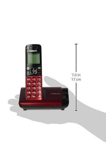 VTech CS6719-16 DECT 6.0 Phone with Caller ID/Call Waiting, 1 Cordless Handset, Red - Image 3