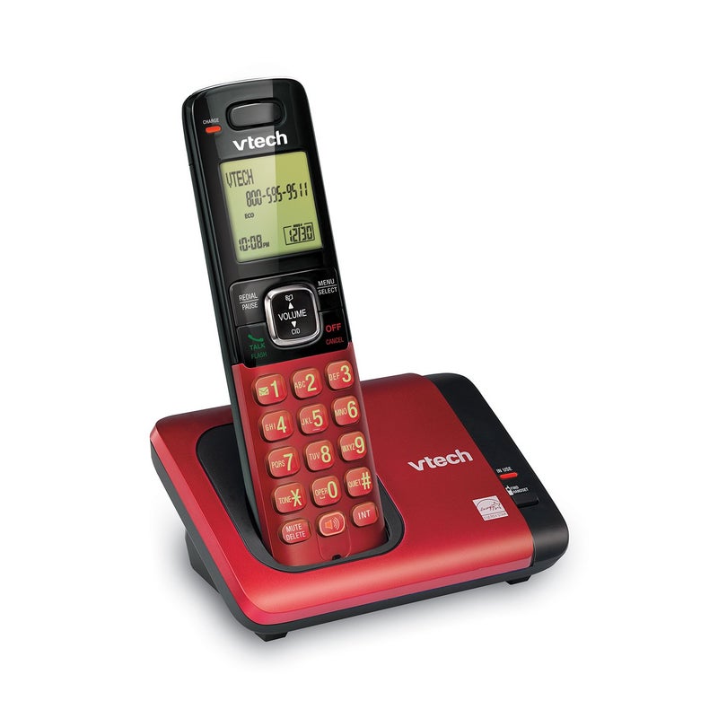VTech CS6719-16 DECT 6.0 Phone with Caller ID/Call Waiting, 1 Cordless Handset, Red - Image 1