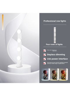 Live Light Filling Computer Anchor Desktop Dedicated Beauty Rejuvenation Studio Double Row LED Shaking Audio And Video Background-Specifications:[professional Model☆3500lm] Single Row Of 4 Bulbs (three-color Stepless Dimming)