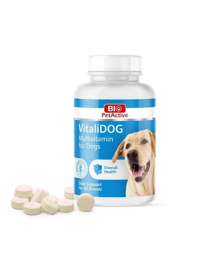 Bio Pet Active VitaliDOG Multivitamin for Dogs, Skin and Coat Supplement, Dog Prenatal Health Supplies, Vitamin A + E + B9 + B5 + H + Biotin + Amino Acids + Folic Acid for Dogs, 150 Chewable Tablets - Image 1