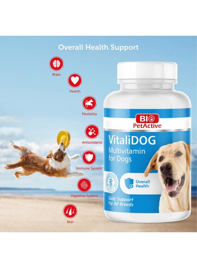 Bio Pet Active VitaliDOG Multivitamin for Dogs, Skin and Coat Supplement, Dog Prenatal Health Supplies, Vitamin A + E + B9 + B5 + H + Biotin + Amino Acids + Folic Acid for Dogs, 150 Chewable Tablets - Image 3