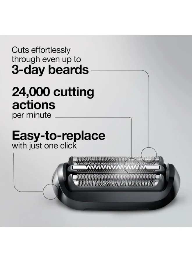 براون Series 5, Cassette 53B Electric Shaver Head Replacement, Black. For Series 5 And 6 Shaver