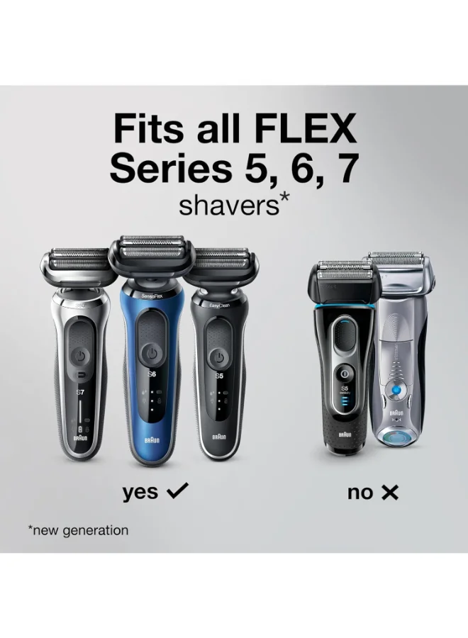 براون Series 5, Cassette 53B Electric Shaver Head Replacement, Black. For Series 5 And 6 Shaver