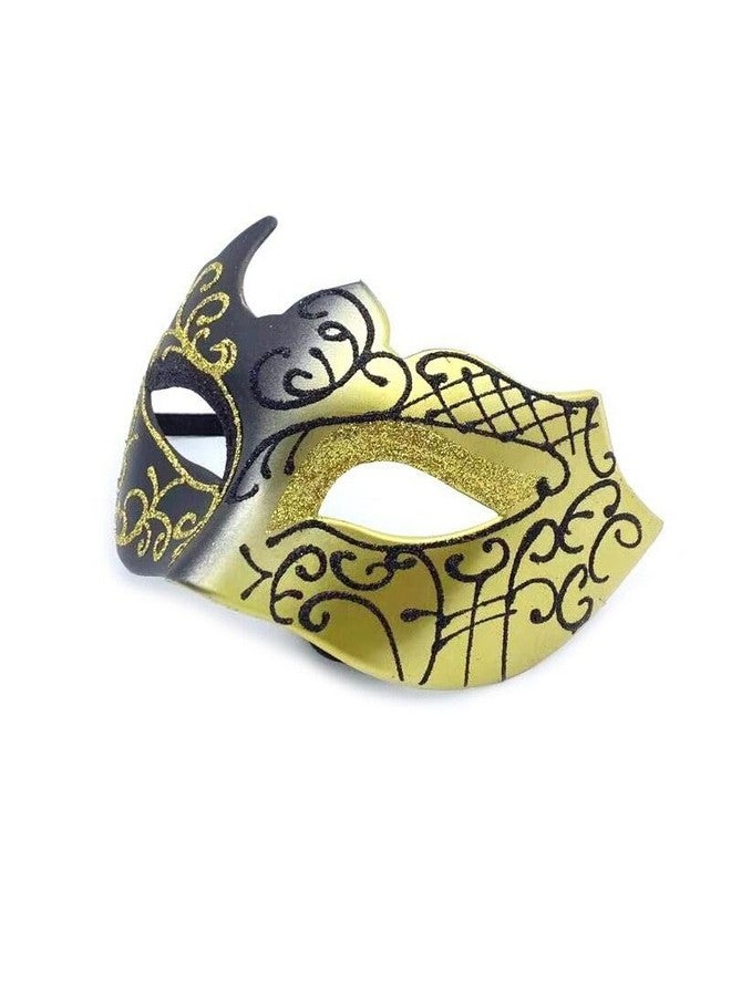 ONESWI Men Masquerade Mask Venetian Mask Greek Roman Mask Mardi Gras Mask Masquerade Mask for Men (Gold) - Image 2