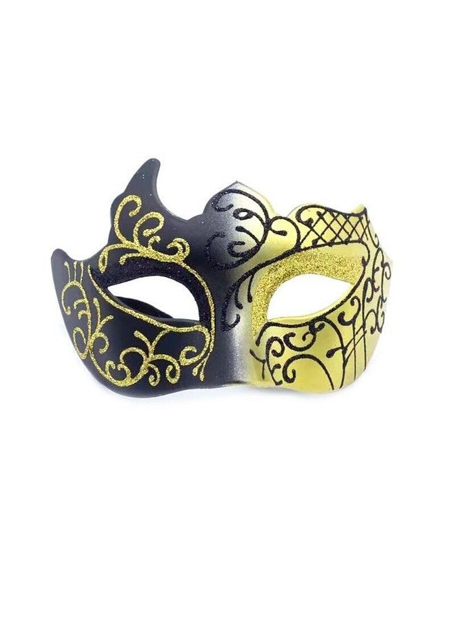 ONESWI Men Masquerade Mask Venetian Mask Greek Roman Mask Mardi Gras Mask Masquerade Mask for Men (Gold) - Image 1