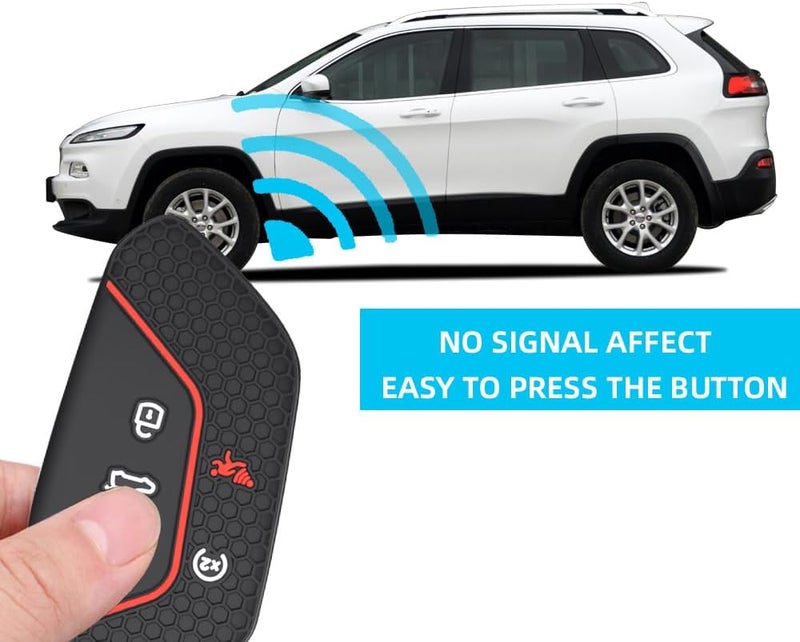 2 Pack Black TPU Key Cover for VW ID.4/Atlas/Golf GTI/Teramont Cross Sport, 5-Button Key Fob Case - Image 4