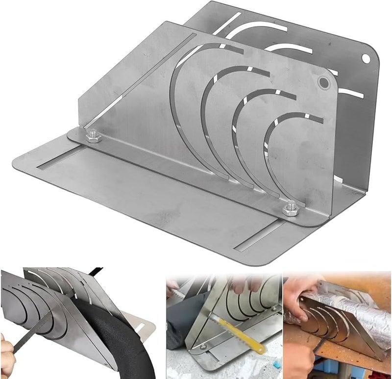 Stainless Steel Foam Pipe Cutter 45 Degree Tool For 60 90mm Rubber Pipes DIY Plumbing - Image 3