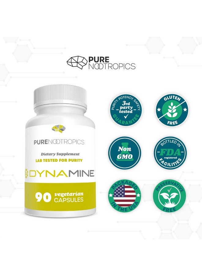 Pure Nootropics نوتروبيكس النقية - داينامين (ميثيلليبرين: 1,7,9-تترا ميثيل يوريك أسيد) 100 ملغ كبسولات (90) | زيادة الطاقة والتركيز والانتباه | اختبار داخلي واختبار طرف ثالث صارم لزيادة النقاء والفعالية - Image 5