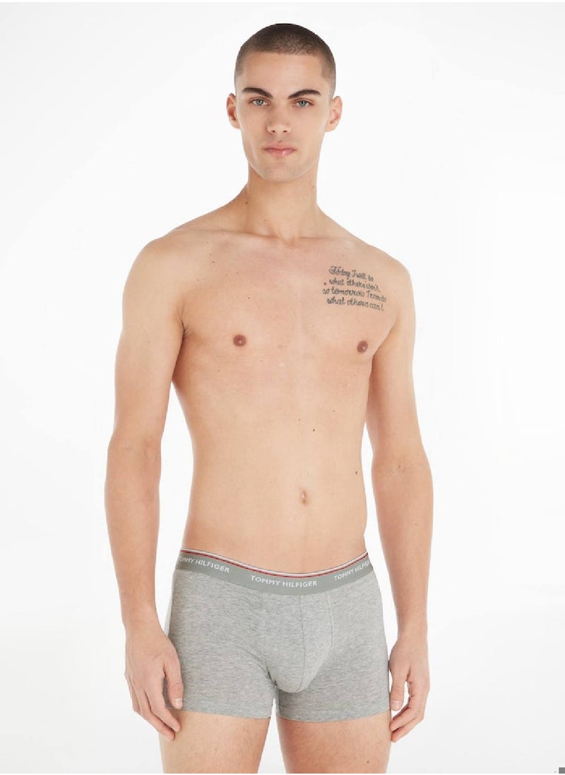 TOMMY HILFIGER Men's 3-Pack Premium Essential Trunks - Cotton, Multicolor  - Image 2