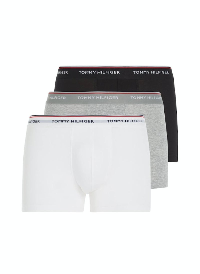 TOMMY HILFIGER Men's 3-Pack Premium Essential Trunks - Cotton, Multicolor  - Image 1