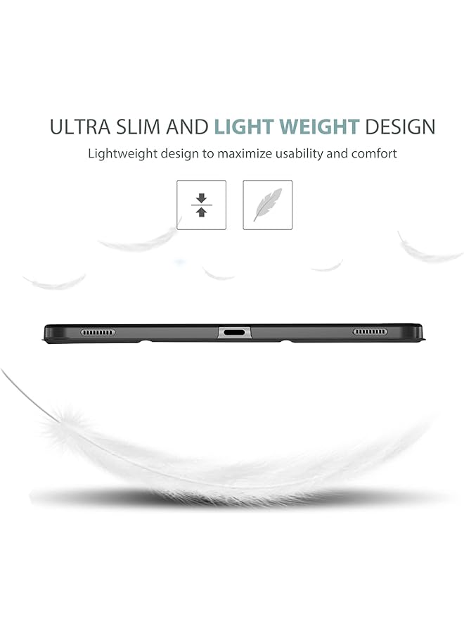 Procases For Galaxy Tab S8 Plus 2022 Tab S7 Fe 2021 Tab S7 Plus 2020 12.4 Inch Case Protective Slim Case Folio Hard Back Smart Cover For 12.4” Galaxy Tab S8+ S7 Fe S7+ -Black - Image 4
