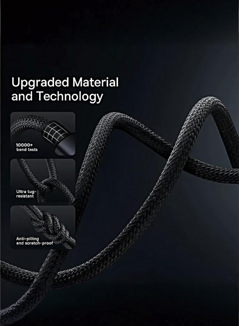 Sonic JEEM USB-TYEP-C Fast Charging Cable 120W, Fast Charging and Data Transfer Cable, Black, Length 1.20 meters - Designed for Android-iPhone-iPad-iPod (SJ101B) - Image 4