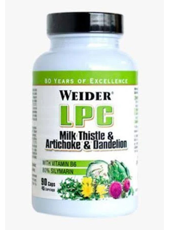 وايدر، LPC، حليب الشوك والخرشوف والهندباء، 90 كبسولة، 45 حصة