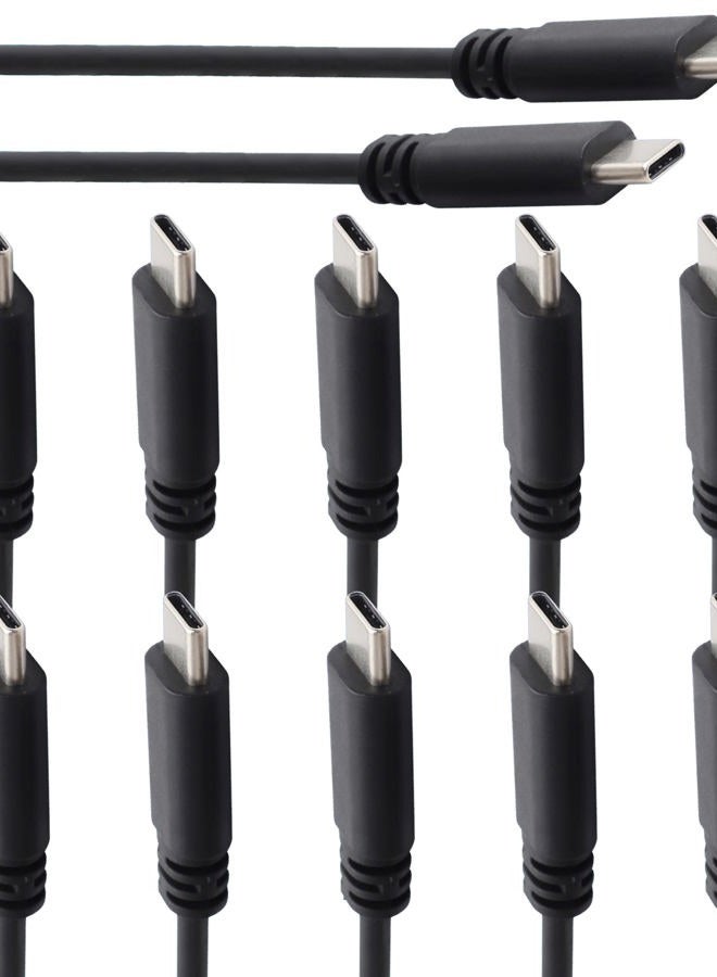 tekSonic USB C to USB C 60W Cable 3.3ft, [10 Pack] Bulk USB Type C Fast Charging Charger Cord Compatible with MacBook Pro, iPad Mini 6, iPad Air 4, iPad Pro 2020 2018, Galaxy S21 S20 Ultra Note 20 10 - Image 1