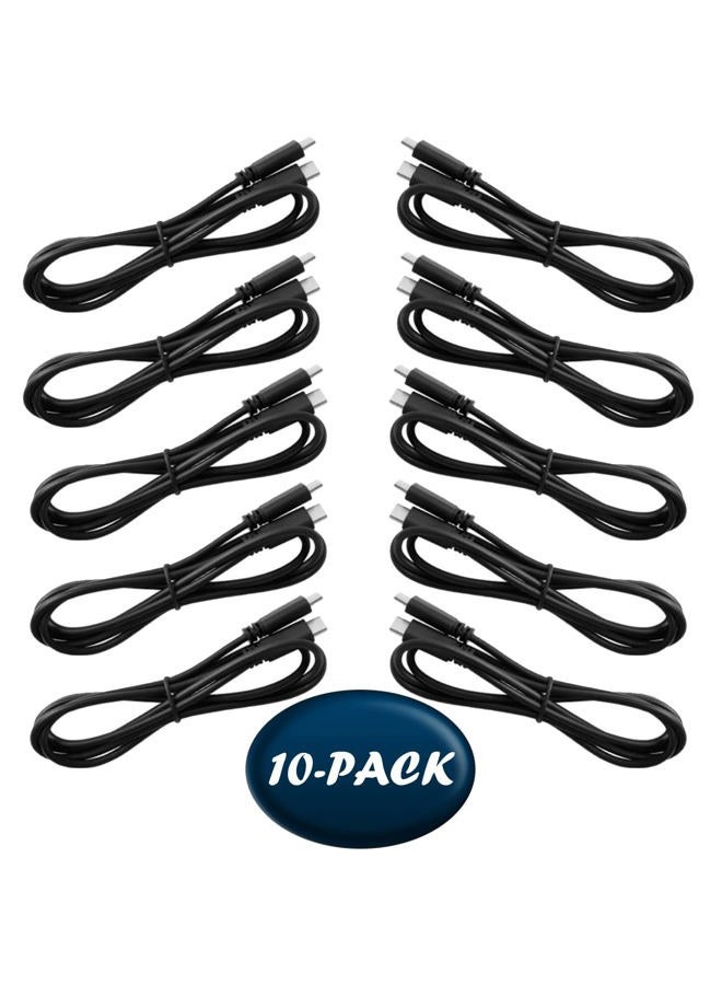 tekSonic USB C to USB C 60W Cable 3.3ft, [10 Pack] Bulk USB Type C Fast Charging Charger Cord Compatible with MacBook Pro, iPad Mini 6, iPad Air 4, iPad Pro 2020 2018, Galaxy S21 S20 Ultra Note 20 10 - Image 2