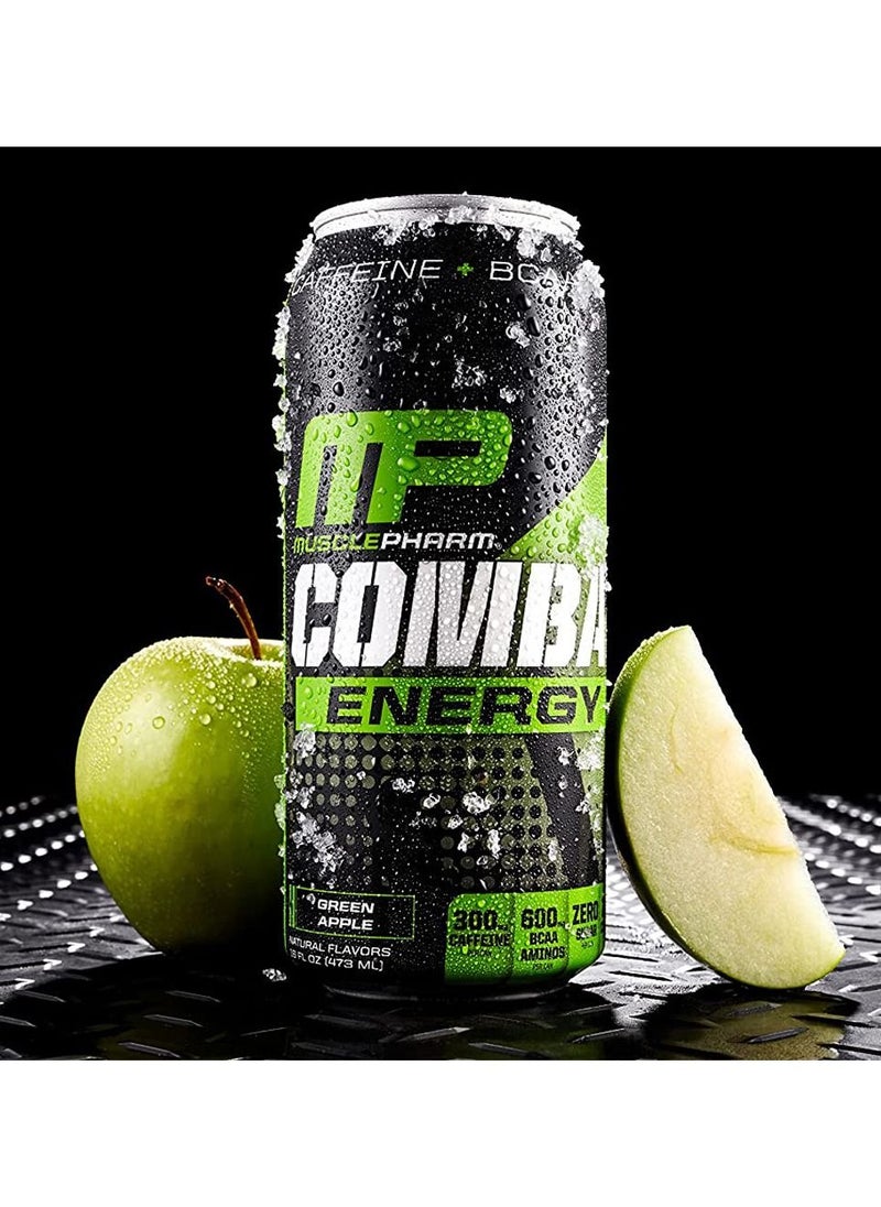 MusclePharm - MP Combat Energy Drink Green Apple 473ml Pack of 12 - Image 1