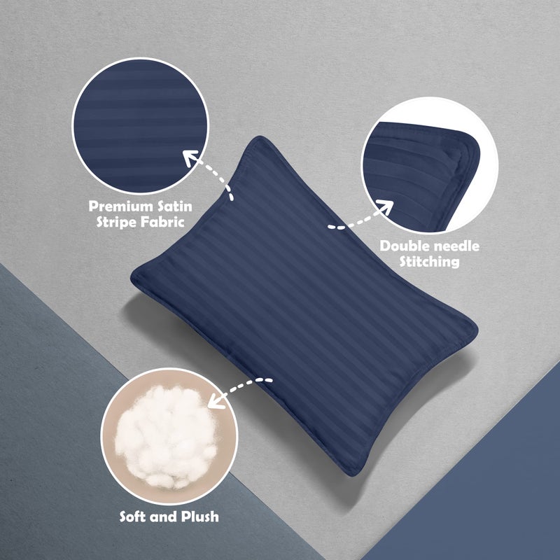 Utopia Bedding Toddler Pillow (Navy  2 Pack)  13x18 Pillows for Sleeping  Soft and Breathable Cotton Blend Shell  Small Kids Pillow Perfect for Toddler Bed and Travel (Intended for Age 2 and up) - Image 4