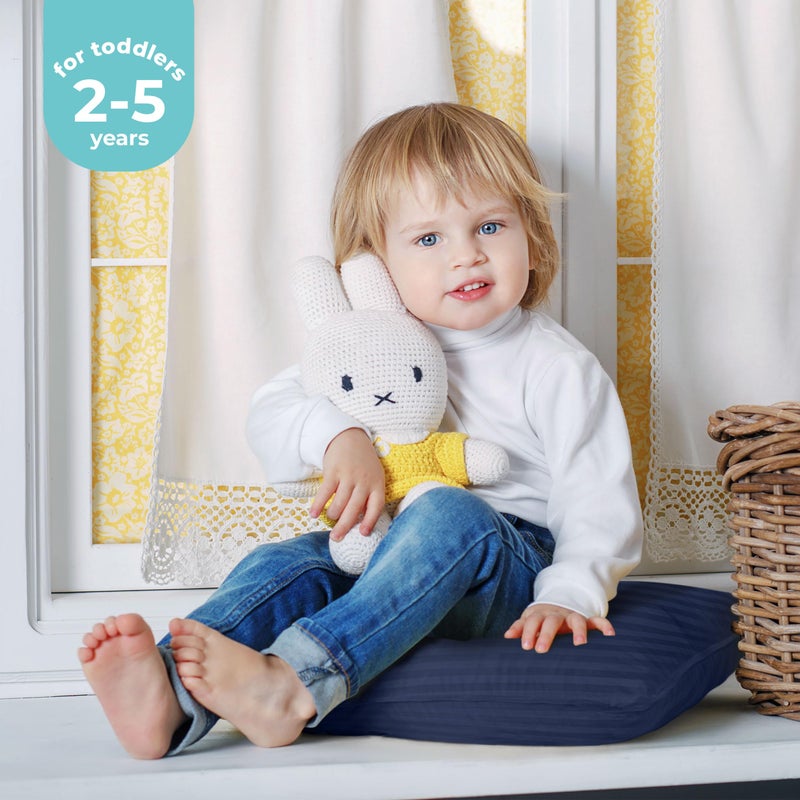 Utopia Bedding Toddler Pillow (Navy  2 Pack)  13x18 Pillows for Sleeping  Soft and Breathable Cotton Blend Shell  Small Kids Pillow Perfect for Toddler Bed and Travel (Intended for Age 2 and up) - Image 3
