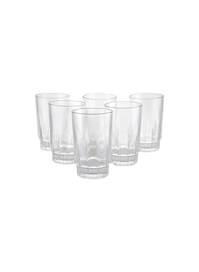 S-TOP 6piece Glass Tumbler 256ml, Multi-Colour, RF9818 - Image 2