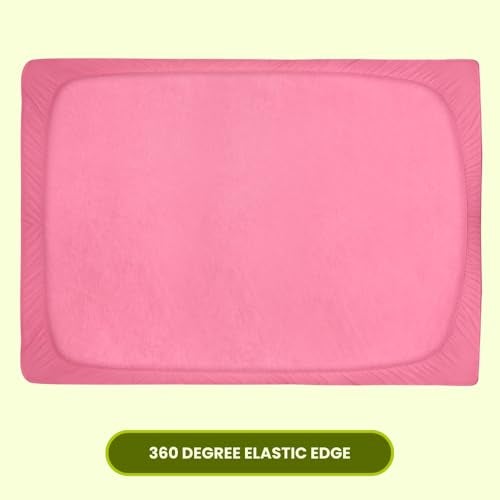 AVI Terry Cotton Ultra Soft Waterproof Bed Mattress Protector Double Size 72x72 inch | Breathable Washable Elastic Fitted Mattresses Cover for Double Size Bed (6x6 feet, Pink - Fit On 2-10 Inch) - Image 4