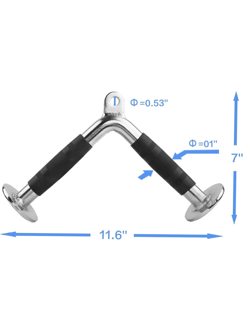 DNC V Sharp Bar – Cable Machine Handle Attachment for Multi Gym, Tricep and Bicep Training, Seated Row and Pull Down Exercises - Image 3