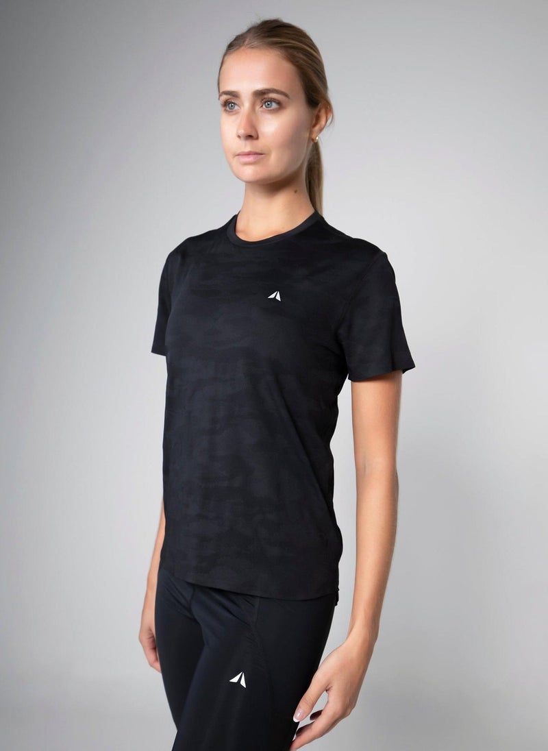 Aora Women’s Ultralight Performance T-Shirt – Featherlight Quick-Dry Gym Tee for High-Intensity Workouts & Everyday Comfort (Black) - Image 5