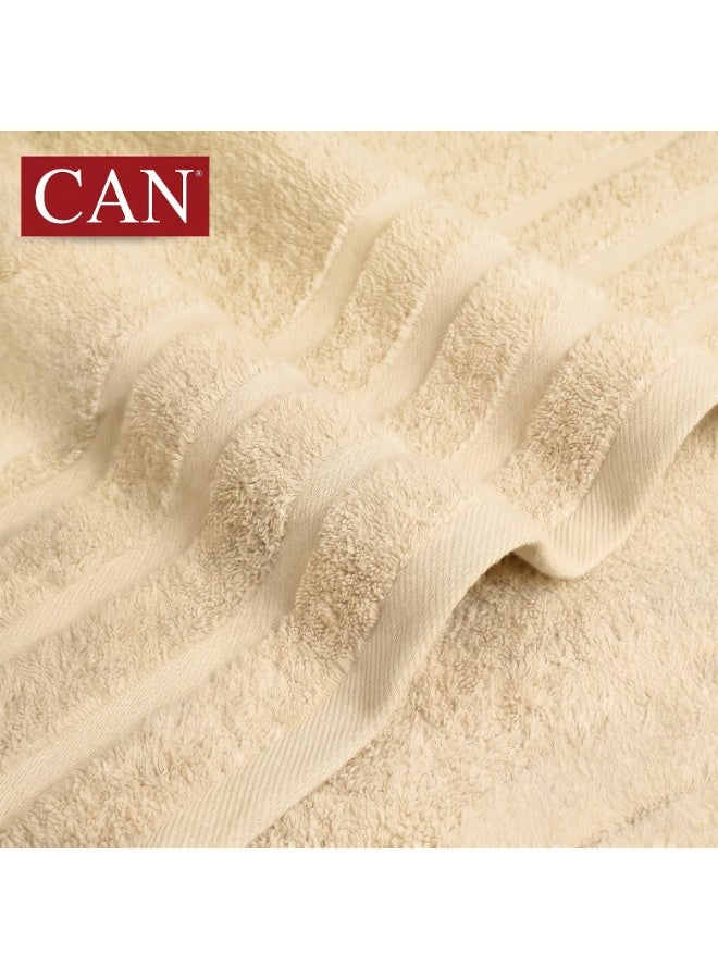 CAN Premium Microfiber Bath Towels - Ultra Soft & Absorbent Large Bath Towel 70x140cm (27.5" x 55") - Quick Dry Lightweight Towels for Bathroom, Beach, Spa, Pool, Travel (IVORY) - Image 5