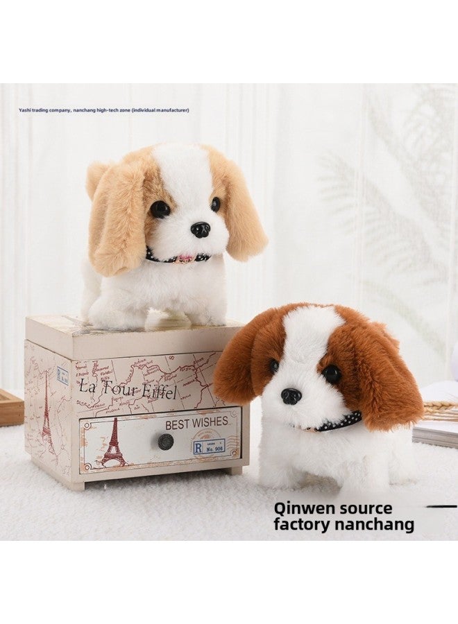Toy Dog Children Plush Electric Toy Walking Dog Electric Dog Stall Electronic Puppy Pet-Color:Collar Labrador Retriever Apricot - Image 5