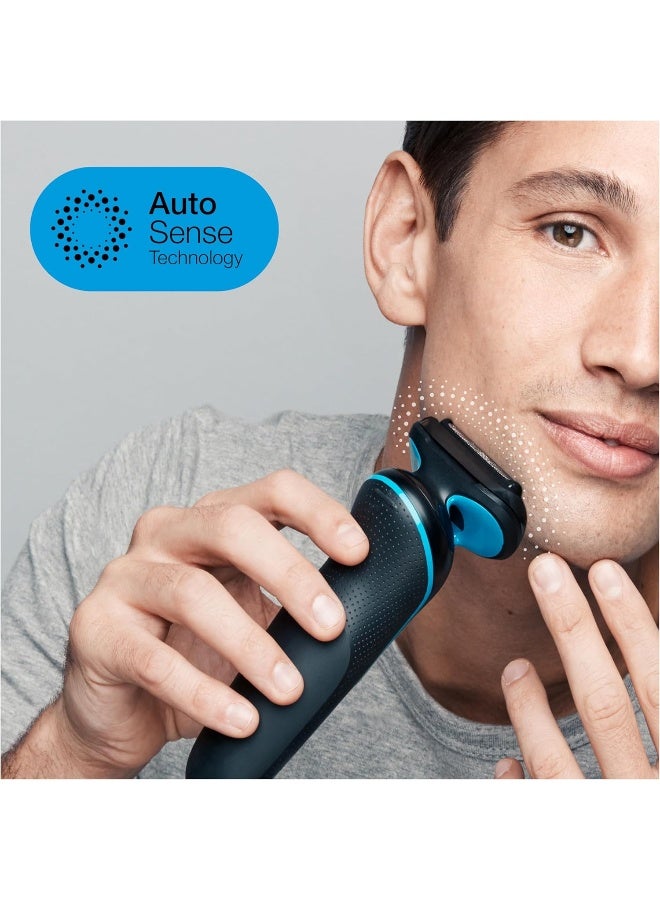 Braun Series 5 51-B1000s Electric Shaver, Wet & Dry, Rechargeable, Cordless Foil Shaver, Blue - Image 3
