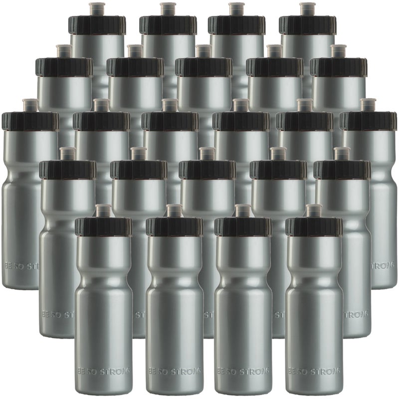 50 Strong Bulk Water Bottles 24-Pack â€“ 22 oz BPA-Free Sports Bottles with Easy-Open Pull Top Cap â€“ Made in USA â€“ Reusable & Top Rack Dishwasher Safe Brand - Image 1