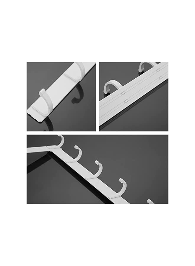 PROMASS promass Over Door Hook Door Hanger 5-Hook Over the door hangers Heavy Duty Storage Door Hooks For Bedroom, Clothes Bags Hats Towels Hanging (White)  - Image 4