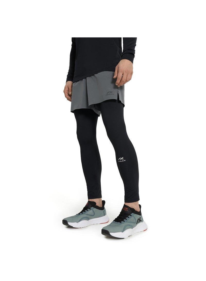 Athlex FLEX PRO Men's Training Pants – Black, Compression Support, Flat Seams, Mesh Inserts for Ventilation, Perfect for Intense Workouts - Image 1
