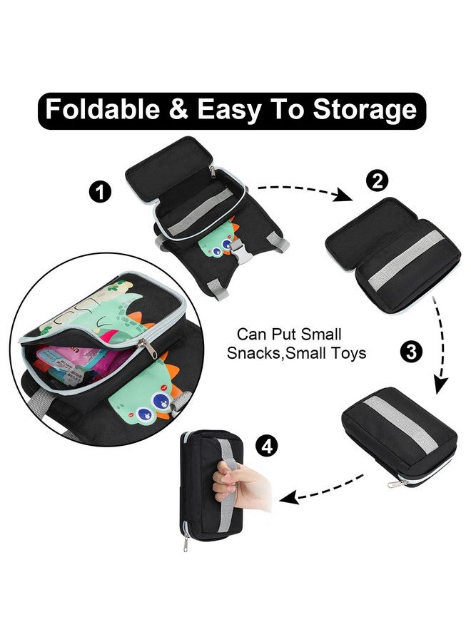 accmor حقيبة ظهر قابلة للطي مع حزام للأطفال من أكمور مع رابط معصم مضاد للفقد للأطفال، حاملة مشي للأطفال بشكل ديناصور لطيف للسفر الخارجي، حزام واقي محمول للمعصم للأولاد - Image 3