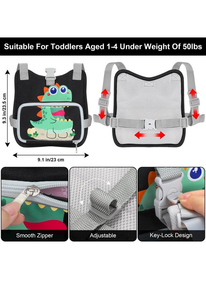 accmor حقيبة ظهر قابلة للطي مع حزام للأطفال من أكمور مع رابط معصم مضاد للفقد للأطفال، حاملة مشي للأطفال بشكل ديناصور لطيف للسفر الخارجي، حزام واقي محمول للمعصم للأولاد - Image 2