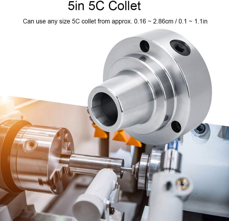 كلاراكو ظرف كوليت 5C مع مفتاح ظرف 3 براغي للاستخدام في المخرطة، ملحقات متينة عالية الدقة 0.0006 TIR، مريحة في الاستخدام - Image 3