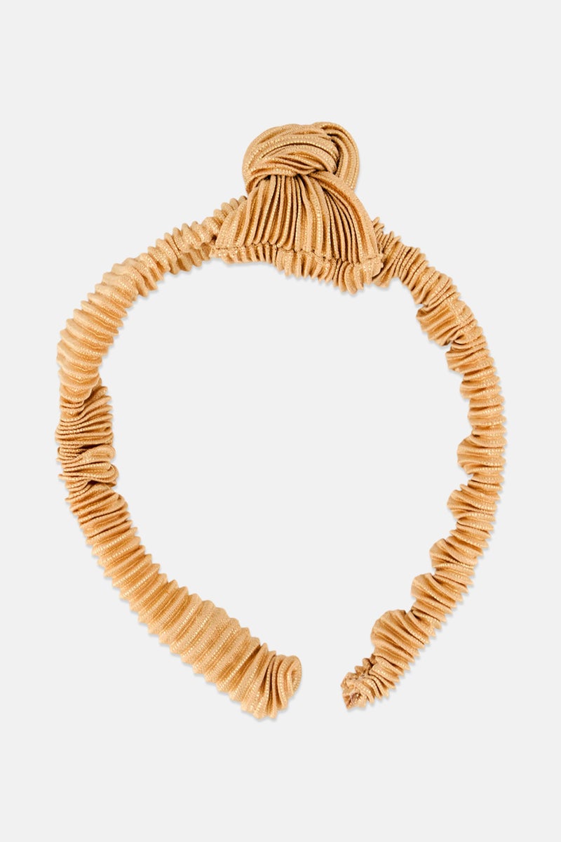 Goody Women Ruched Head Band, Gold - Image 2