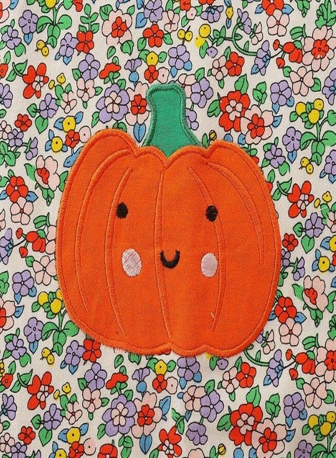 warmstraw Girl's Halloween Dress Costume Cartoon Outfit Pumpkin Dresses for Baby and Toddler Girls Pumpkin Pattern 5T - Image 4