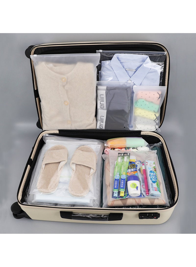 25 PCS Plastic Bags Frosted Zipper Bags Resealable for Clothes- 5 Sizes - Image 3
