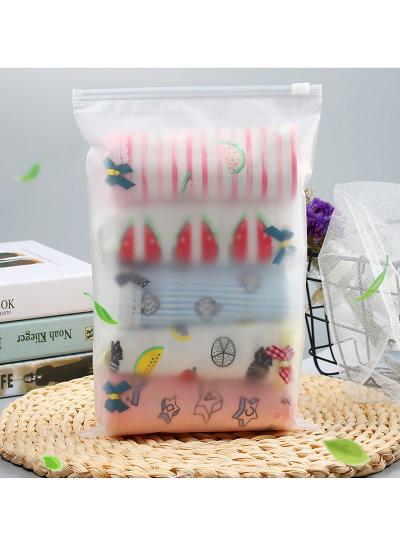 25 PCS Plastic Bags Frosted Zipper Bags Resealable for Clothes- 5 Sizes - Image 4