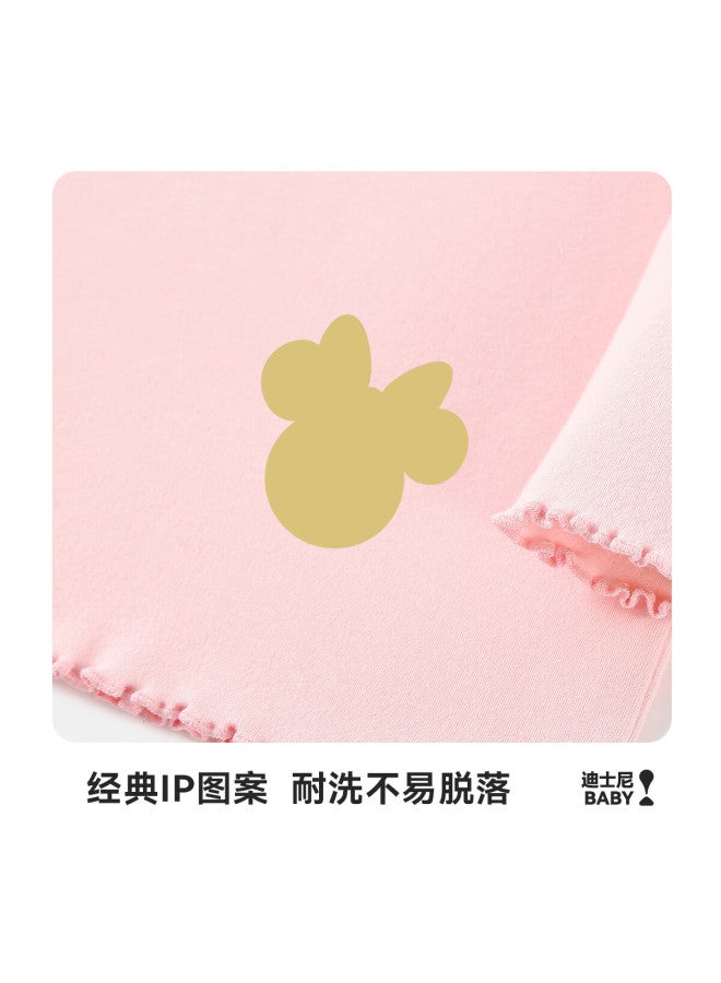 Disney Baby Girls' Long Sleeve Base Layer T-shirt Children's Spring Comfortable Skin-friendly Inner Wear Peach Pink 150