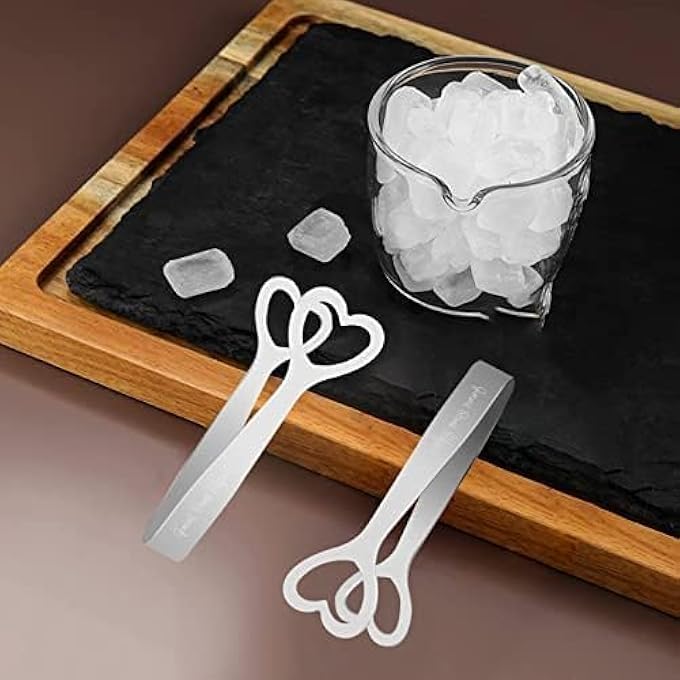 إكسفور 6 قطع ملقط حلوى ملقط تقديم صغير ملقط سكر من الفولاذ المقاوم للصدأ مناسب للطعام والحلويات والخبز والكعك والشاي والقهوة ودلو المطبخ وحفلات الزفاف - Image 3