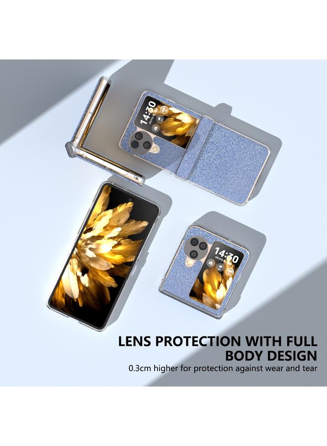 S-TOP Case For OPPO Find N3 Flip Three Parts Transparent Frame Diamond Phone Case - Image 3