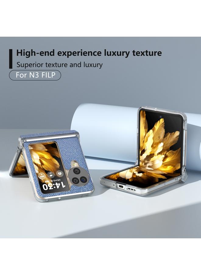 S-TOP Case For OPPO Find N3 Flip Three Parts Transparent Frame Diamond Phone Case - Image 2