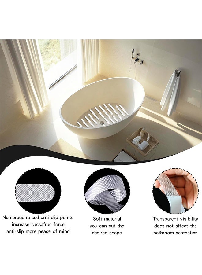 36PCS Shower Non Slip Stickers Anti-slip Strips Bathtub Stickers Non-Slip Adhesive Strips with Premium Scraper Clear Anti Slip Shower Treads for Tub Grip Ladders Stairs Floor Bathrooms - Image 3
