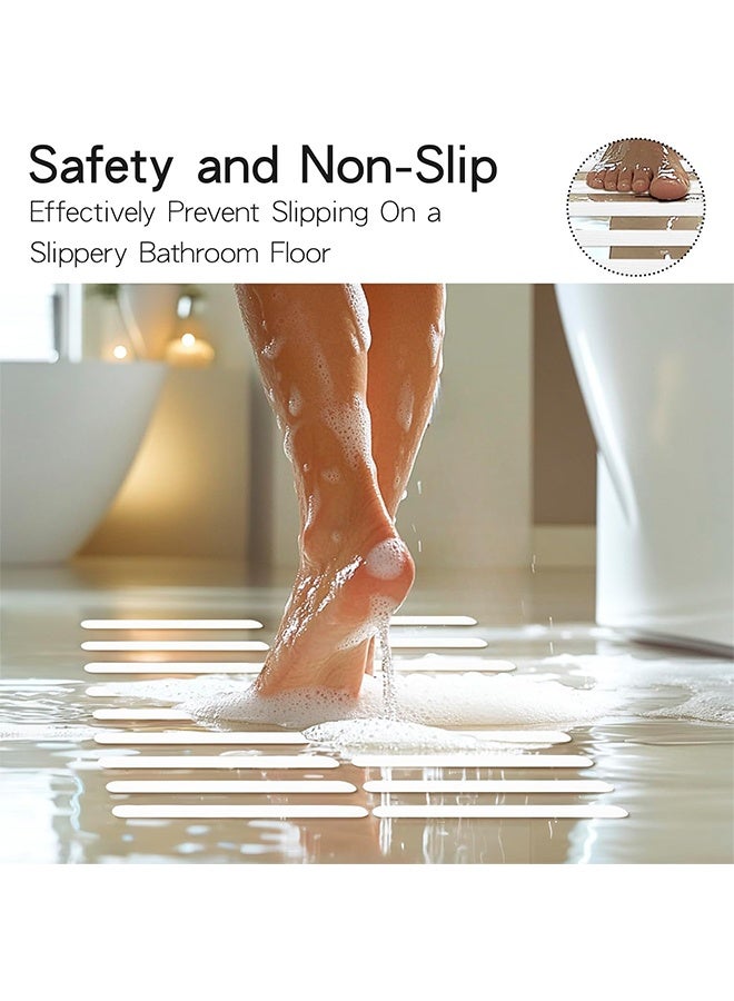 36PCS Shower Non Slip Stickers Anti-slip Strips Bathtub Stickers Non-Slip Adhesive Strips with Premium Scraper Clear Anti Slip Shower Treads for Tub Grip Ladders Stairs Floor Bathrooms - Image 4